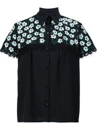 рубашка с цветочным кружевом Carolina Herrera