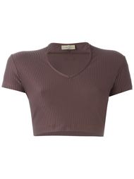 укороченный топ в рубчик Romeo Gigli Vintage