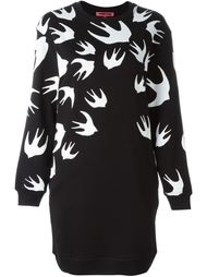 платье-толстовка с принтом 'Swallow' McQ Alexander McQueen