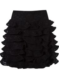 ruffled silk skirt Martha Medeiros