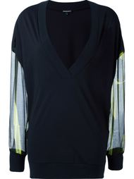 футболка 'Top Drive' с прозрачными рукавами Ann Demeulemeester