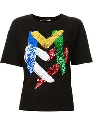 футболка с пайетками Love Moschino