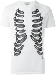 футболка с принтом скелета Alexander McQueen