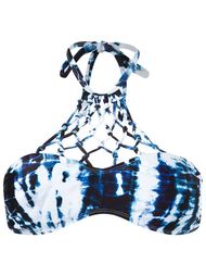 print strappy bikini top Blue Man
