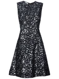 жаккардовое платье с цветочным узором Oscar de la Renta
