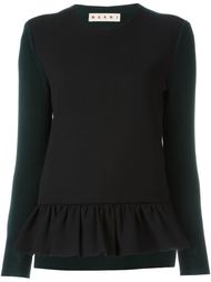 трикотажный топ  комбинированного кроя Marni