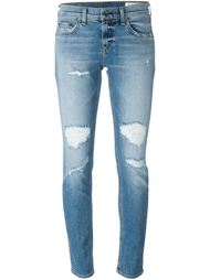 джинсы скинни с рваными деталями Rag &amp; Bone /Jean