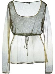 прозрачный топ с длинными рукавами Romeo Gigli Vintage