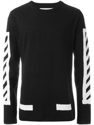 толстовка с диагональными полосками на рукавах Off-White