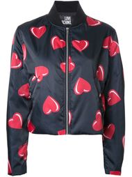 куртка-бомбер с принтом сердец Love Moschino
