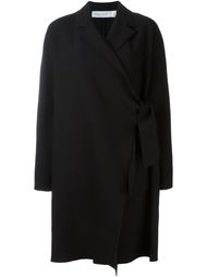 'Jumbo Twill' tie front coat Victoria Victoria Beckham