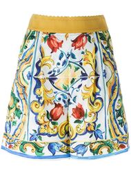 шорты с орнаментом 'Majolica' Dolce &amp; Gabbana