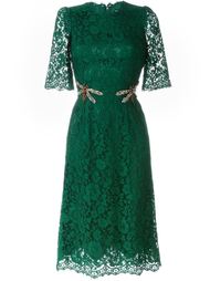 платье с цветочным кружевом Dolce &amp; Gabbana