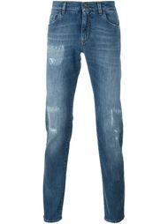 джинсы кроя скинни с потертой отделкой Dolce &amp; Gabbana
