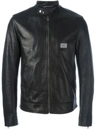zipped leather jacket Dolce &amp; Gabbana