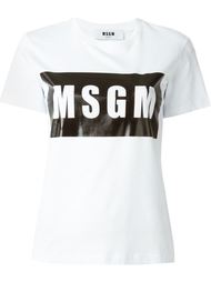 футболка с принтом логотипа  MSGM