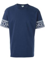 футболка с принтом логотипа на рукавах Kenzo