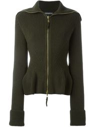 knit peplum jacket Alexander McQueen