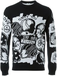 джемпер с рисунком в технике интарсией Kenzo