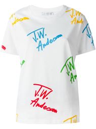 футболка с принтом подписей J.W. Anderson