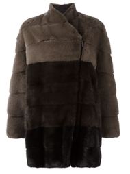 colour block striped coat Blancha