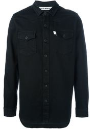 striped logo print jacket Off-White