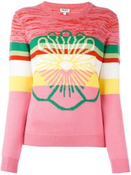 полосатый свитер с цветочным принтом Kenzo