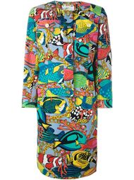 tropical print skirt suit Céline Vintage