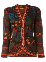 floral intarsia cardigan Kenzo Vintage