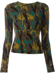 camouflage print top Jean Paul Gaultier Vintage