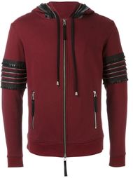 zipped applique hoodie Unconditional