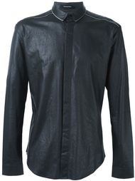 zip detail foil shirt Unconditional