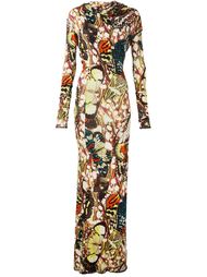 butterfly print fitted dress Jean Paul Gaultier Vintage