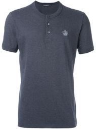 embroidered crown henley T-shirt  Dolce &amp; Gabbana