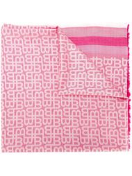 fringed jacquard scarf Bally