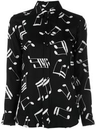 рубашка с белыми нотами Saint Laurent