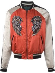 куртка-бомбер с вышивкой 'Pegasus' Roberto Cavalli