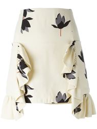 Dawntreader print ruffled skirt Marni