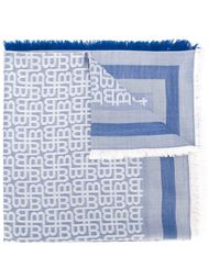 fringed jacquard scarf Bally
