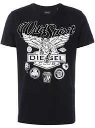 футболка с принтом тигра Diesel