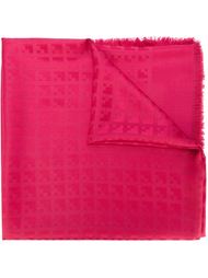 fringed jacquard scarf Bally