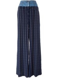denim waistband palazzo pants Chanel Vintage