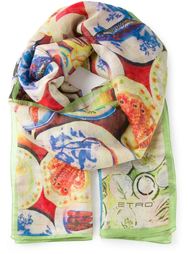 шарф с абстрактным принтом Etro