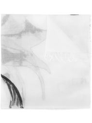 distressed floral print scarf Diesel