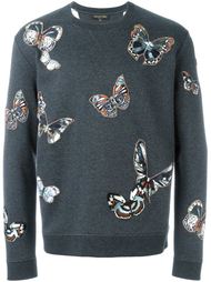 'Rockstud' butterfly embroidered sweatshirt Valentino