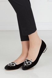 Вельветовые слиперы Grunge Kitty Charlotte Olympia