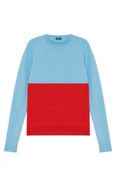 Джемпер из шелка и кашемира Jil Sander Navy