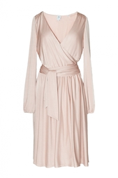 Нежно-розовое платье из полиэстера Halston Heritage