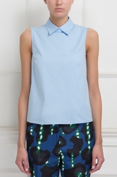 Хлопковый топ Jil Sander Navy