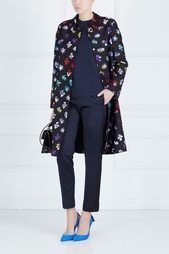 Пальто из шерсти и шелка Diane von Furstenberg